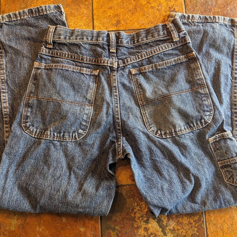 Boy's Adjustable Waist Cargo Jeans 👖 Size 14 Regular